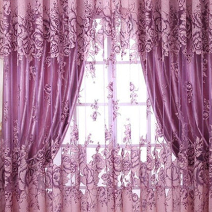 Visillo Floral Rosa para Dormitorio