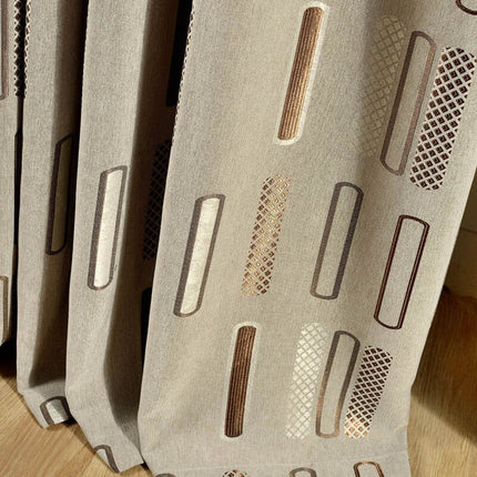 Cortina de salón con estampado moderno