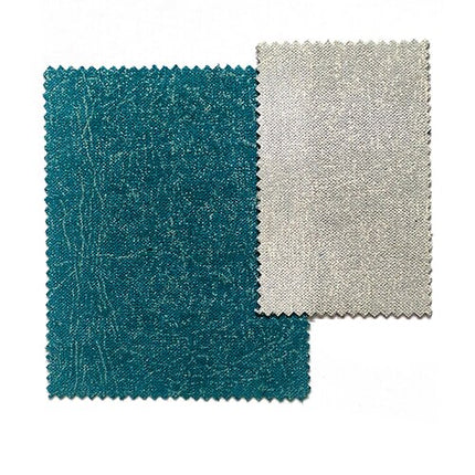 Cortina opaca texturizada color azul pato