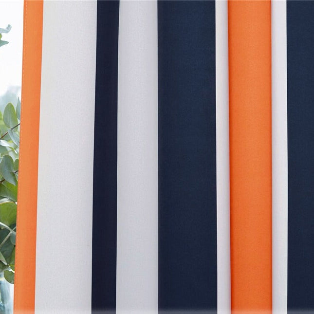 Cortina corta opaca a rayas