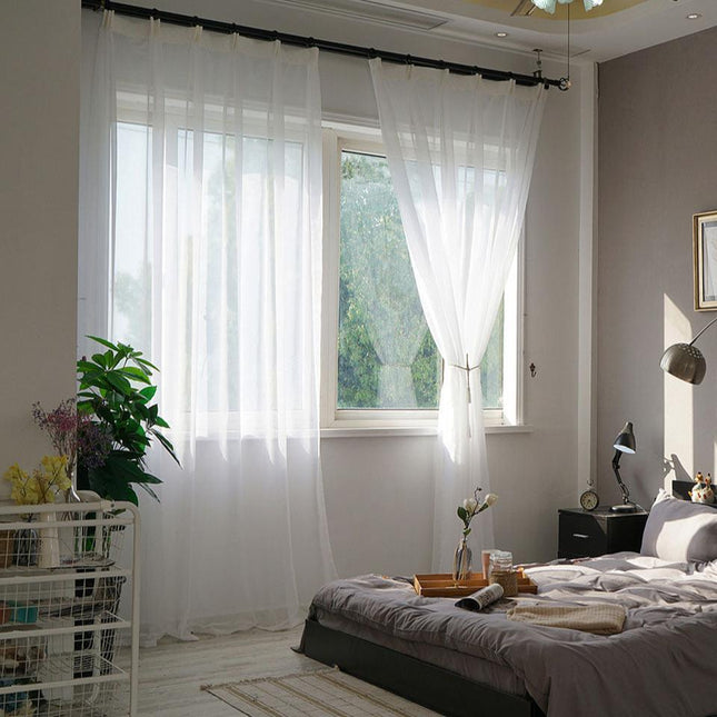 Visillo Translúcido Blanco para Salón