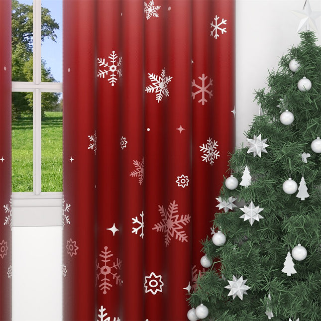 Cortina de Navidad con copos nieve