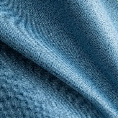 Cortina opaca de lino azul claro