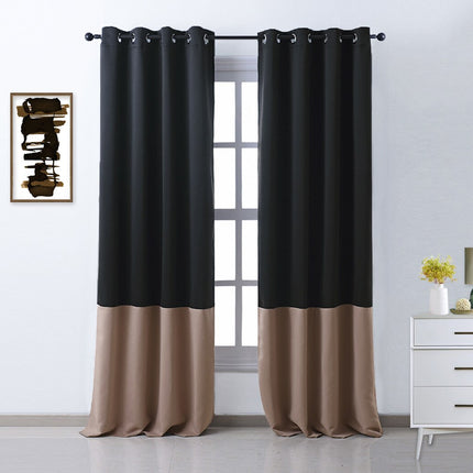 Cortina opaca bicolor para salón moderno