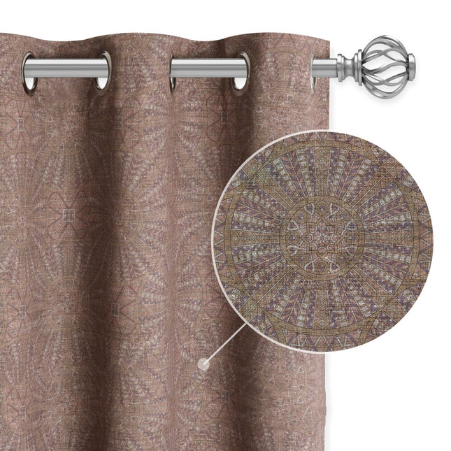 Cortina opaca con estampado mandala