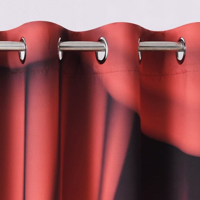 Cortina roja estilo telón de teatro