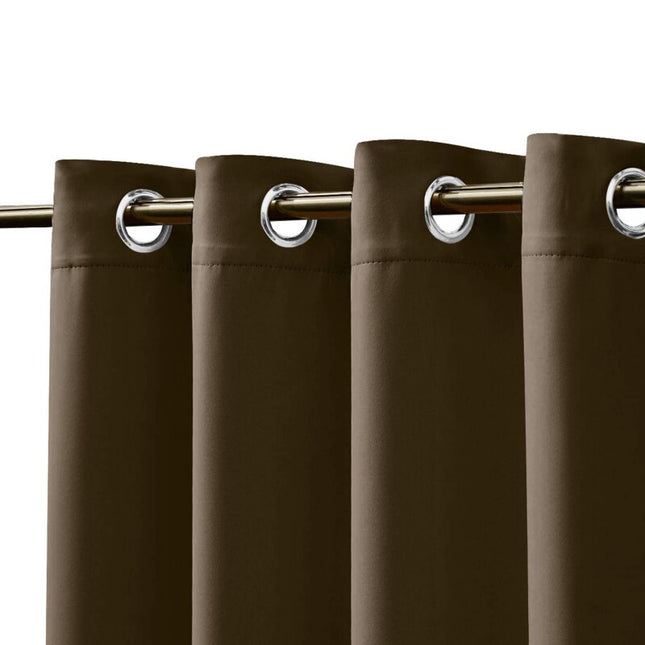 Cortina Exterior Impermeable Color Marrón