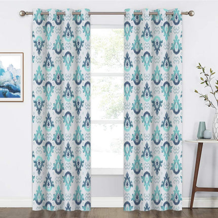 Cortina Estampada con Motivos Étnicos