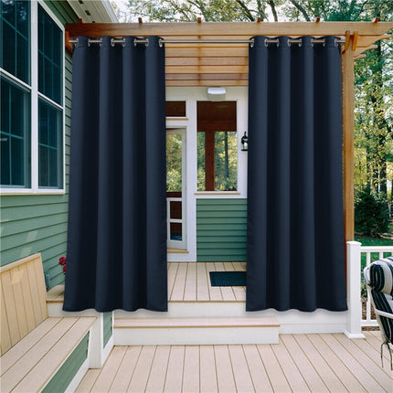 Cortina exterior para terraza con ojales