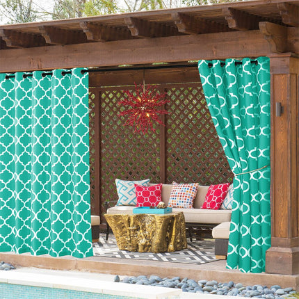 Cortina de Exterior con Estampado Marroquí