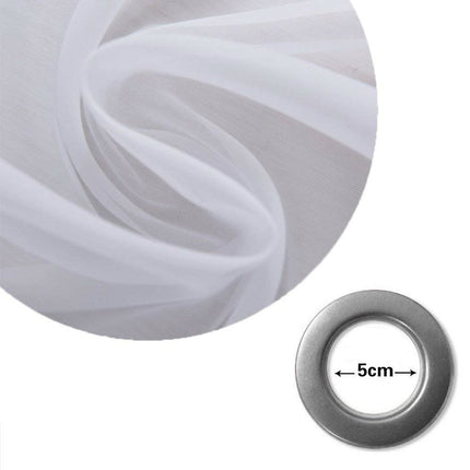 Visillo de exterior blanco con ojales.