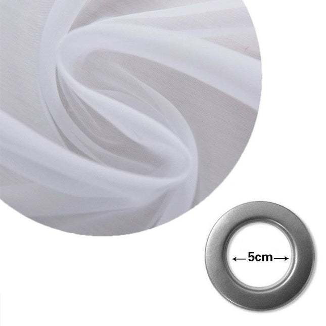 Visillo de exterior blanco con ojales.