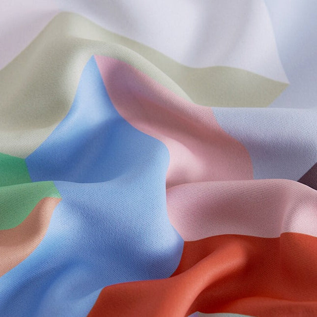 Cortina de exterior con estampado geométrico