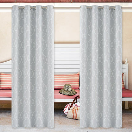 Cortina exterior con estampado de ondas