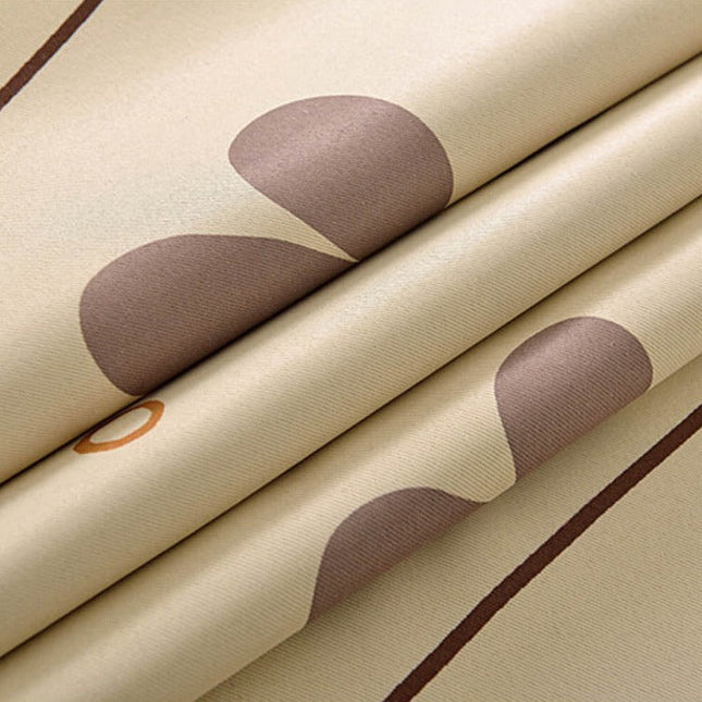 Cortina opaca con estampado abstracto simple