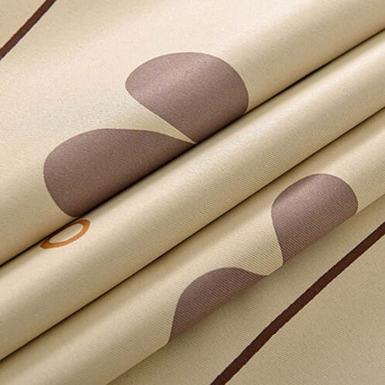 Cortina opaca con estampado abstracto simple