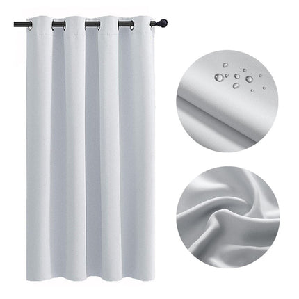 Cortina de exterior impermeable gris claro