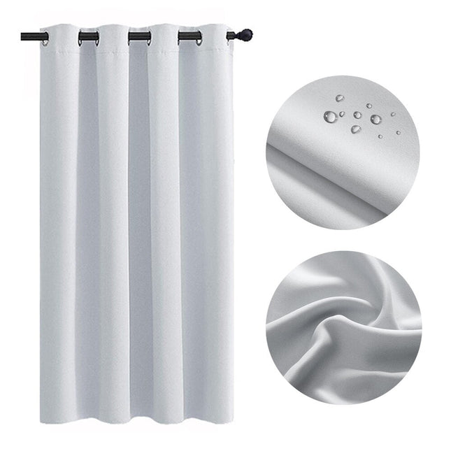 Cortina de exterior impermeable gris claro