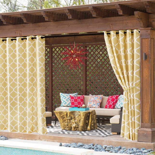 Cortina de Exterior con Estampado Marroquí