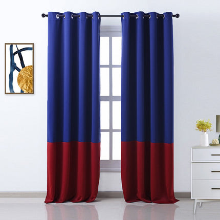 Cortina opaca bicolor para salón moderno