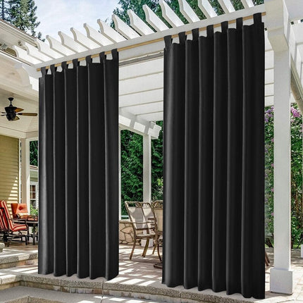 Cortina para pérgola con trabillas ocultas