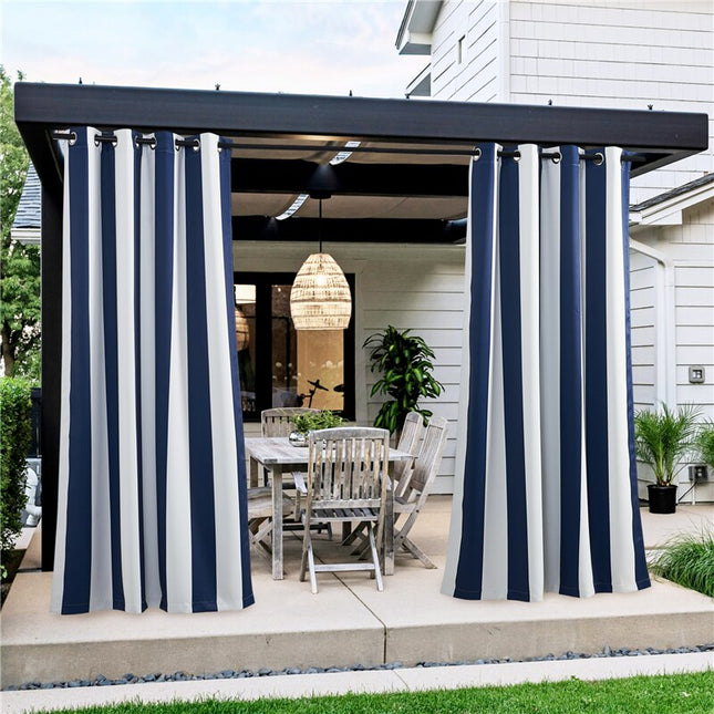 Cortina de Exterior a Rayas Impermeable