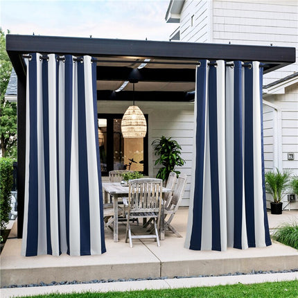 Cortina de Exterior a Rayas Impermeable