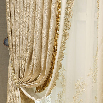 Cortina opaca de lujo para salón