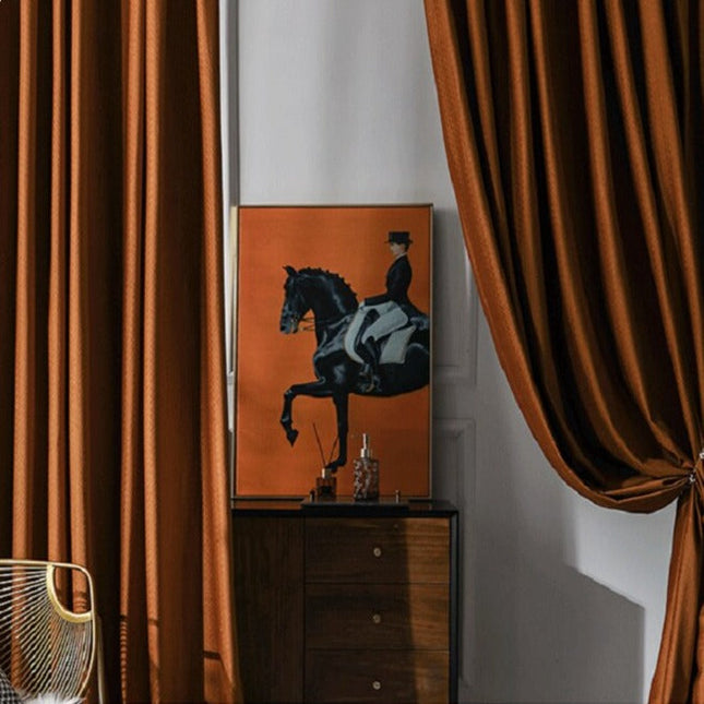 Cortina opaca texturizada para dormitorio