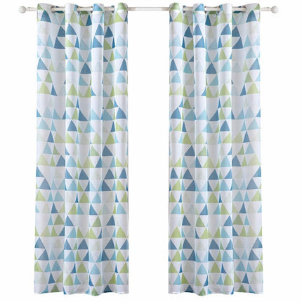 Visillo con estampado de triángulos geométricos