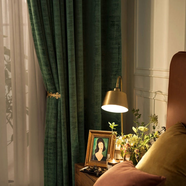 Cortina opaca de terciopelo para salón