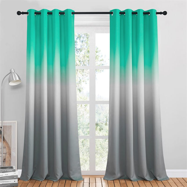Cortina blackout degradada para dormitorio