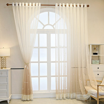Visillo Translúcido Elegante con Flecos