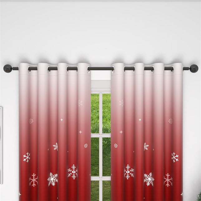 Cortina de Navidad con copos nieve