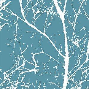 Cortina exterior con estampado de ramas