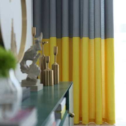 Cortina moderna de dos colores