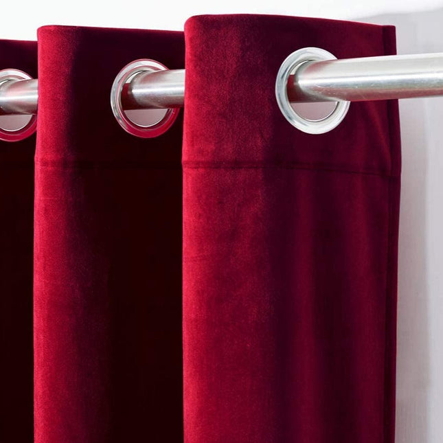 Cortina Opaca Terciopelo Color Mostaza