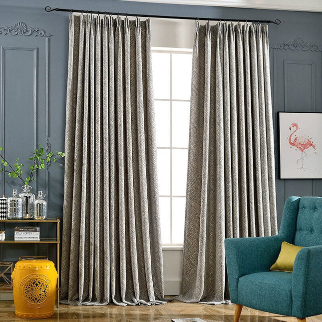 Cortina opaca con tejido texturizado