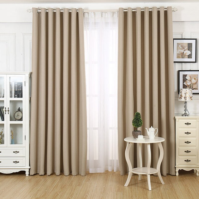 Cortina Opaca Aislante Térmica Color Marfil