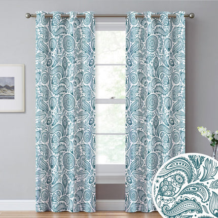 Cortina con estampado de cachemira