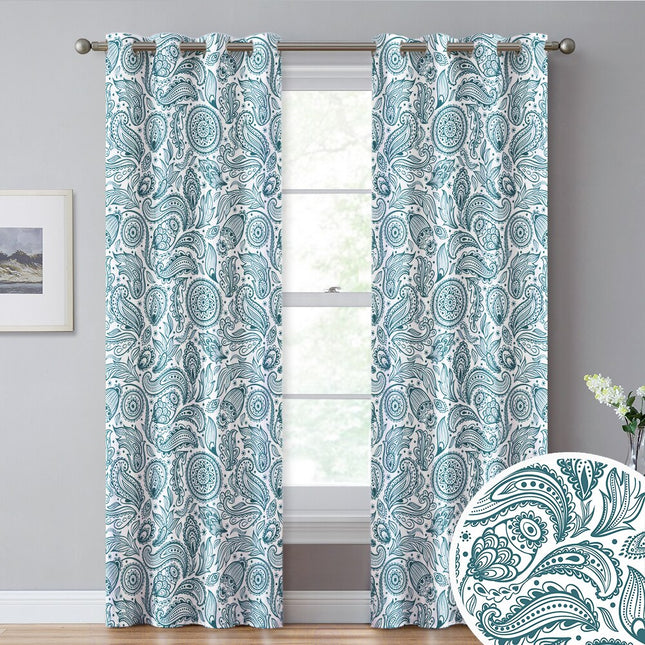 Cortina con estampado de cachemira