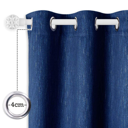 Cortina de tela efecto lino para salón