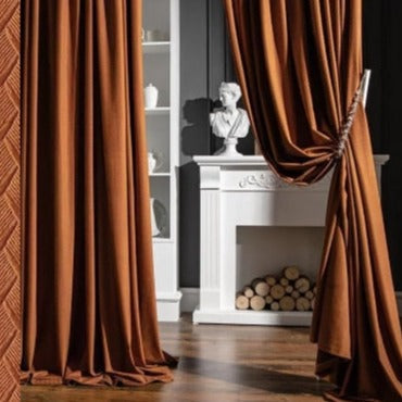 Cortina opaca texturizada para dormitorio