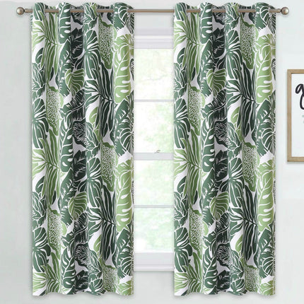 Visillo de cocina con estampado tropical