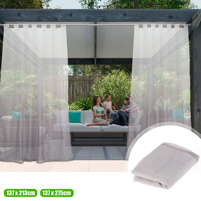 Visillo de exterior con efecto degradado.