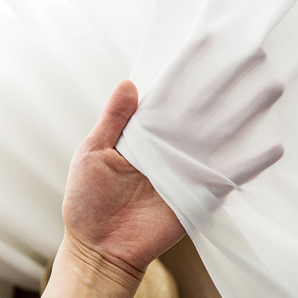 Visillo Blanco Efecto Lino Translúcido