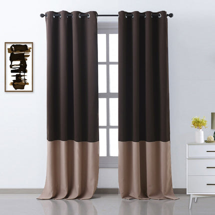 Cortina opaca bicolor para salón moderno