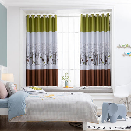 Cortina infantil con diseño de ciervos