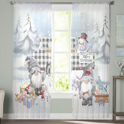 Visillo de Navidad con gnomos