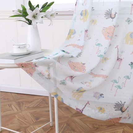 Visillo infantil con estampado de búhos